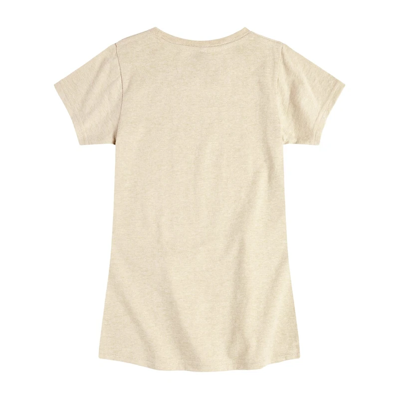 Big Kid Girls Round Neck Short Sleeve Regular Fit Snoopy Graphic T-Shirt