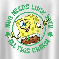 Big Kid Girls Round Neck Short Sleeve Regular Fit Spongebob Graphic T-Shirt