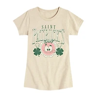 Big Kid Girls Round Neck Short Sleeve Regular Fit Spongebob Graphic T-Shirt