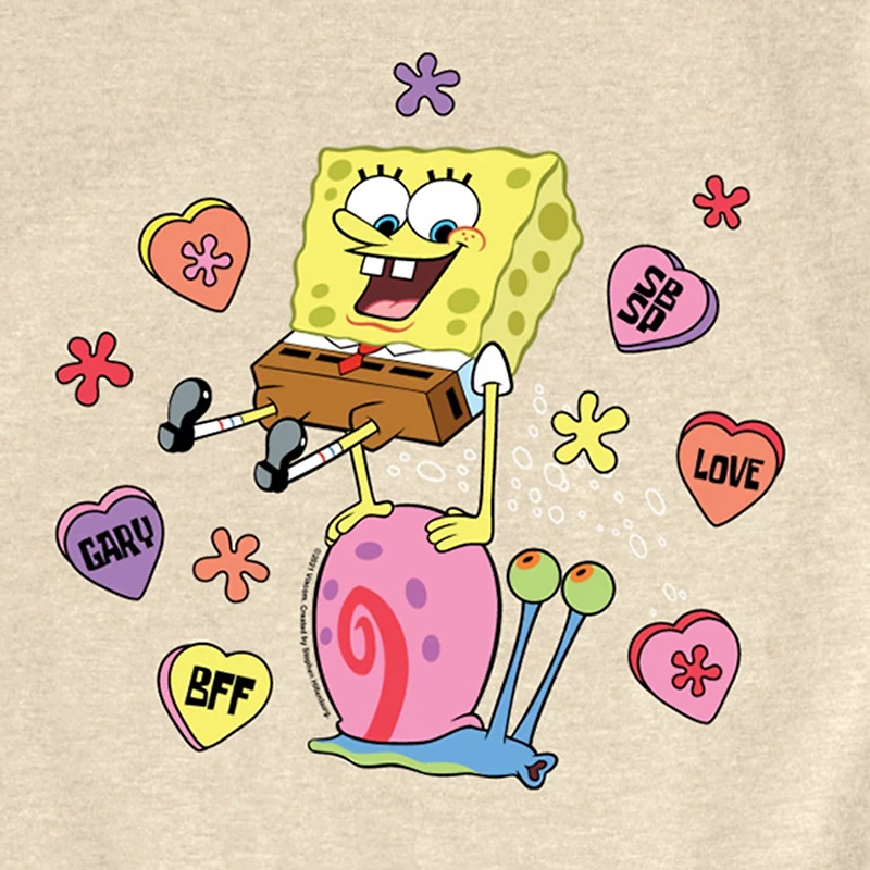 Big Kid Girls Round Neck Short Sleeve Regular Fit Spongebob Graphic T-Shirt