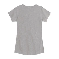 Big Kid Girls Round Neck Short Sleeve Regular Fit Snoopy Graphic T-Shirt