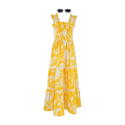 Speechless Big Kid Girls Sleeveless Floral Maxi Dress