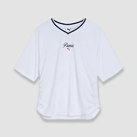 PUMA Big Kid Girls V Neck Short Sleeve Jersey