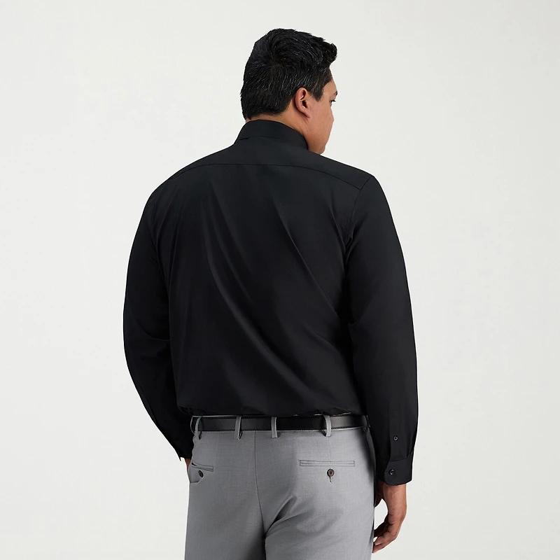 Haggar Big and Tall Mens Classic Fit Wrinkle Free Long Sleeve Dress Shirt