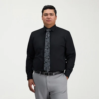 Haggar Big and Tall Mens Classic Fit Wrinkle Free Long Sleeve Dress Shirt