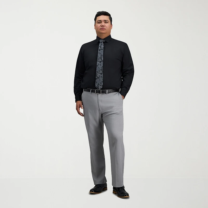 Haggar Big and Tall Mens Classic Fit Wrinkle Free Long Sleeve Dress Shirt