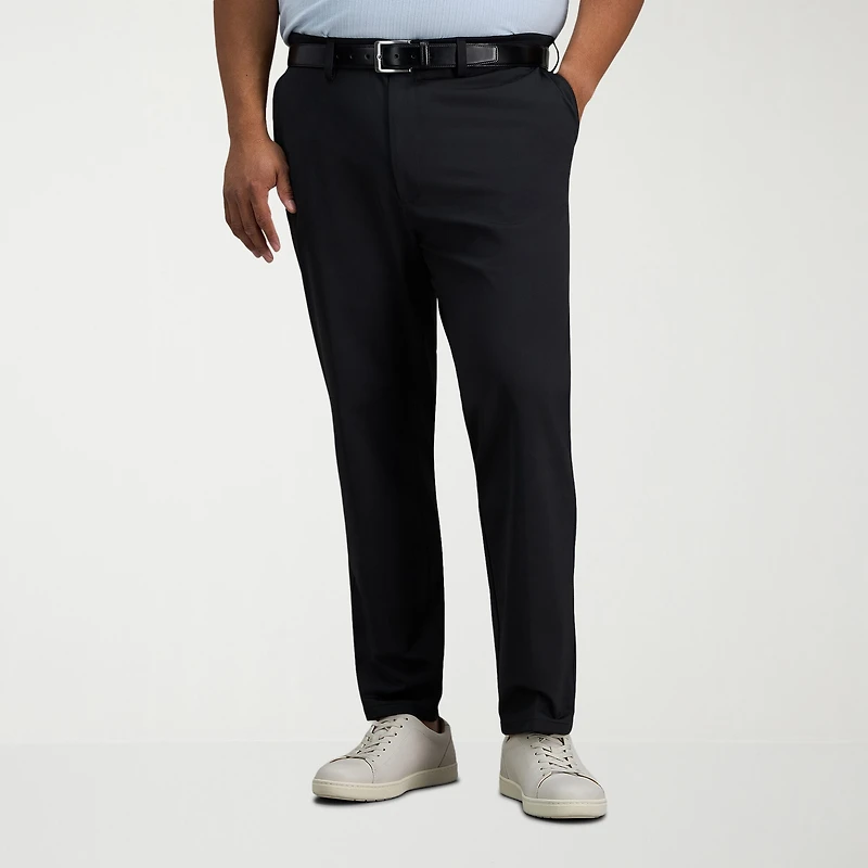 Haggar Sport Travel Performance Mens Straight Fit Big and Tall Flat Front Pant