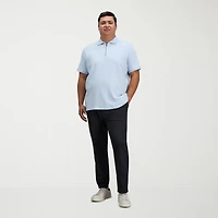 Haggar Sport Travel Performance Mens Straight Fit Big and Tall Flat Front Pant