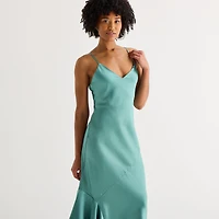 Emerald Sundae Womens Juniors Sleeveless Slip Dress