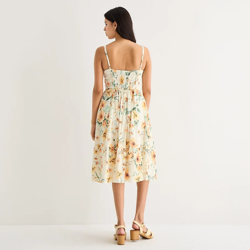 by&by Womens Juniors Sweetheart Neck Sleeveless A-Line Dress
