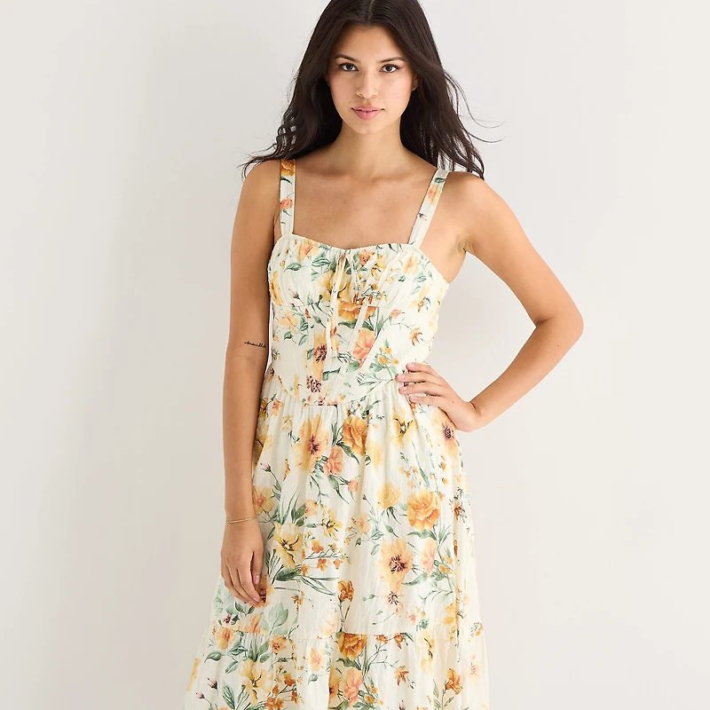 by&by Womens Juniors Sweetheart Neck Sleeveless A-Line Dress