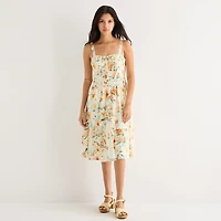 by&by Womens Juniors Sweetheart Neck Sleeveless A-Line Dress