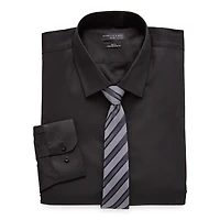 Shaquille O'Neal XLG™ Big And Tall Mens Button Down Dress Shirt + Tie Set