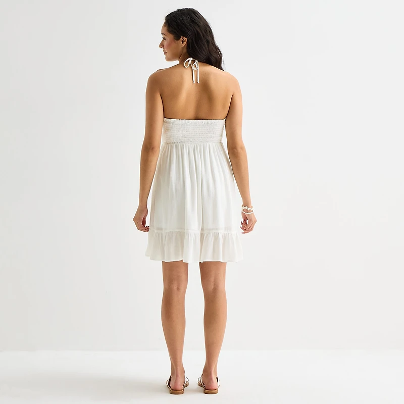Forever 21 Womens Juniors Halter Neck Sleeveless Babydoll Dress