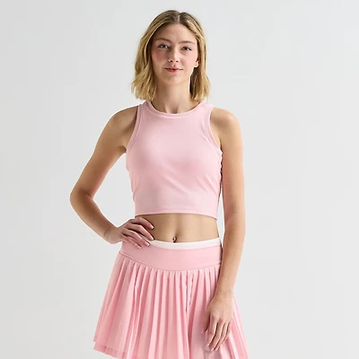 Xersion Cropped Womens Sleeveless Active Tank Top