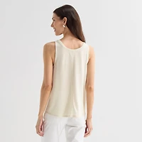 St. John's Bay Womens Round Neck Sleeveless Tank Top