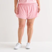 Xersion Ruffle Womens 3 1/4" Mid Rise Plus Running Short