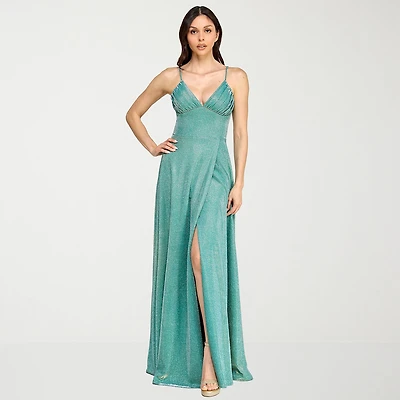 City Triangle Womens Juniors Sweetheart Neck Sleeveless Glitter Bodycon Dress