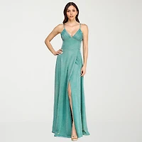 City Triangle Womens Juniors Sweetheart Neck Sleeveless Glitter Bodycon Dress