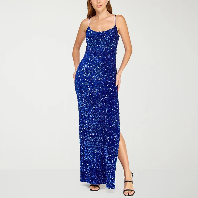 B. Smart Womens Juniors Sleeveless Sequin Bodycon Dress