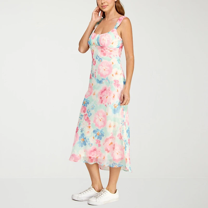 B. Smart Womens Juniors Sleeveless Midi Slip Dress