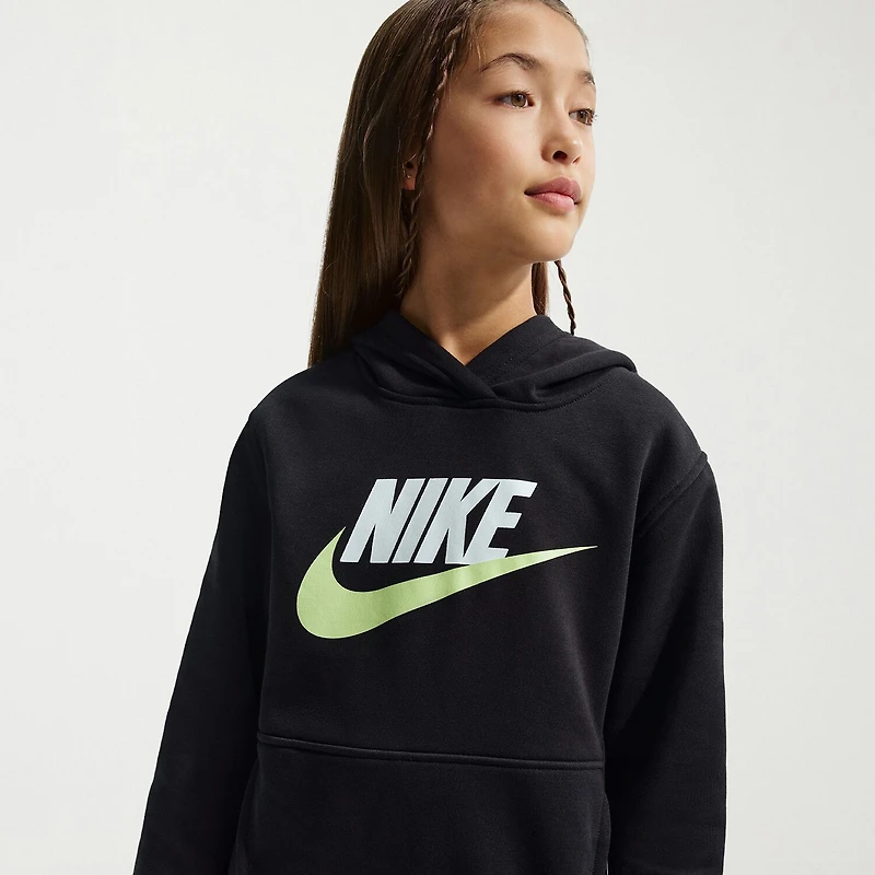 Nike Club Big Kid Unisex Long Sleeve Fleece Active Hoodie