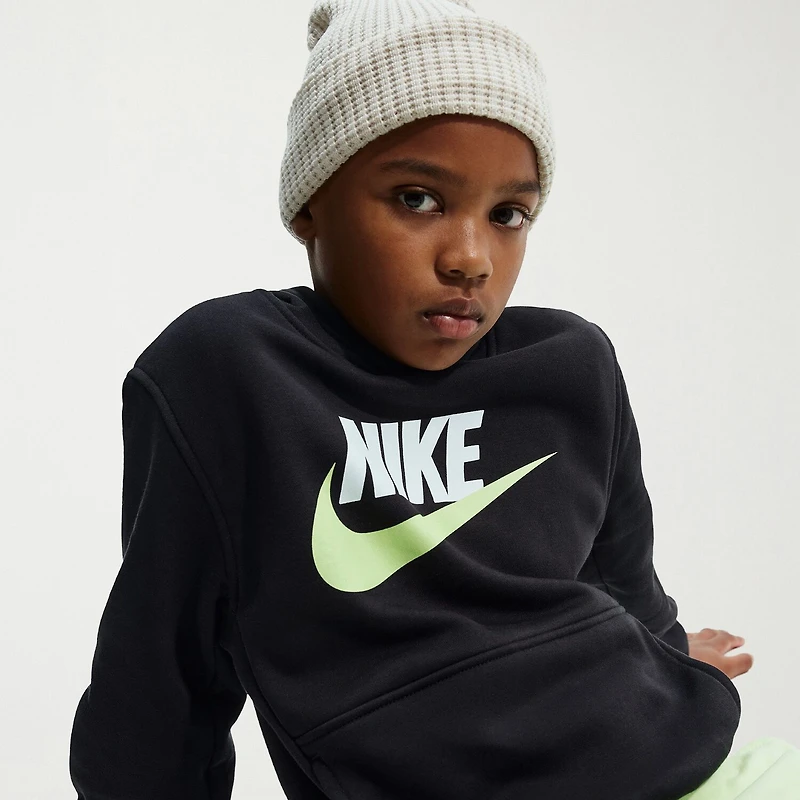 Nike Club Big Kid Unisex Long Sleeve Fleece Active Hoodie