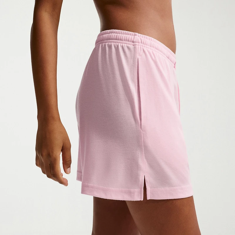Nike Womens 4" Mid Rise Moisture Wicking Drawstring Waist Active Pull-On Short