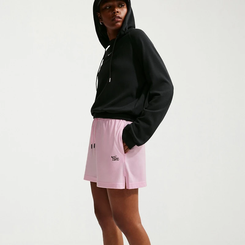 Nike Womens 4" Mid Rise Moisture Wicking Drawstring Waist Active Pull-On Short