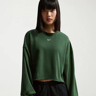 Nike Womens Crew Neck Long Sleeve Embroidered Sweatshirt
