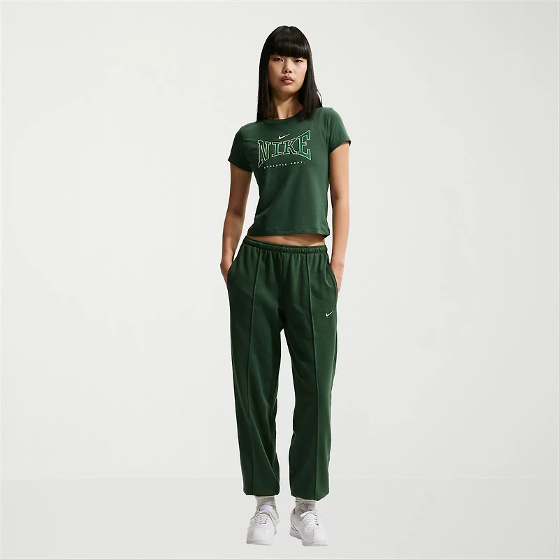 Nike Womens Drawstring Waist Lightweight Cinched Mid Rise Loose Fit Active Jogger Pant