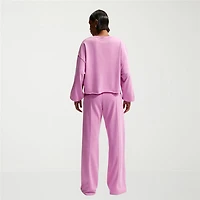 Nike Womens Drawstring Waist Lightweight Straight Mid Rise Loose Fit Sweatpant