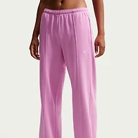 Nike Womens Drawstring Waist Lightweight Straight Mid Rise Loose Fit Sweatpant