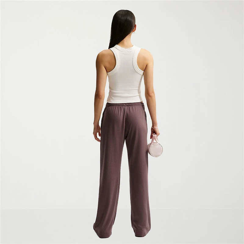 Nike Womens Drawstring Waist Lightweight Moisture Wicking Straight Mid Rise Regular Fit Sweatpant