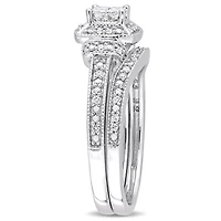 Womens 1/3 CT. T.W. Natural White Diamond 10K Gold Bridal Set