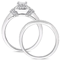 Womens 1/3 CT. T.W. Natural White Diamond 10K Gold Bridal Set
