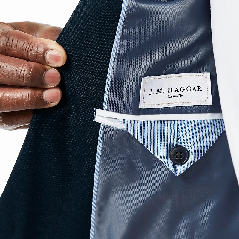 Haggar JMH Premium Stretch Sharkskin Mens Stretch Fabric Classic Fit Big and Tall Suit Jacket