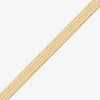 Made Italy 14K Gold 16 - 18 Inch Solid Herringbone Chain Necklace