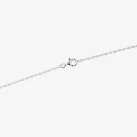 Womens Blue Turquoise Sterling Silver Cross 18 Inch Pendant Necklace