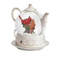 Roman 8" Led Swirl Teapot Christmas Tabletop Decor