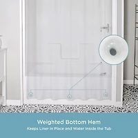 Kenney Lightweight Peva Shower Curtain Liner