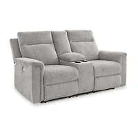 Signature Design By Ashley® Barnsana Power Reclining Loveseat with Console