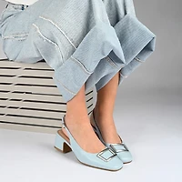 Journee Collection Everlee Womens Square Block Heel Pumps