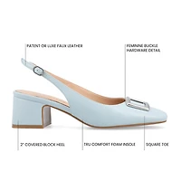 Journee Collection Everlee Womens Square Block Heel Pumps