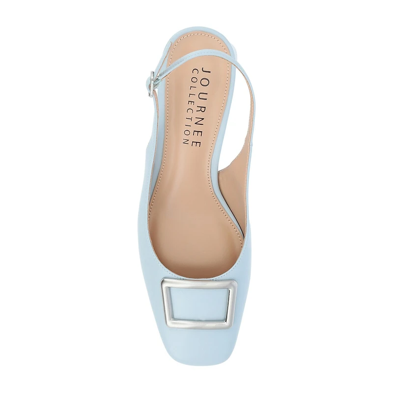 Journee Collection Everlee Womens Square Block Heel Pumps
