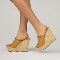 Journee Collection Womens Yari Wedge Sandals