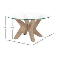 Safavieh Kaera Glass Top Coffee Table