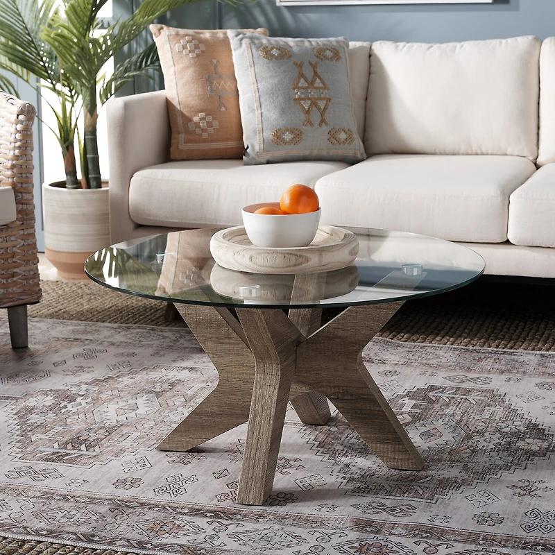 Safavieh Kaera Glass Top Coffee Table