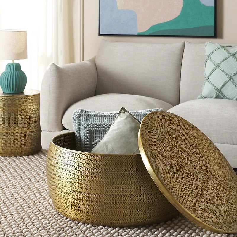 Safavieh Apoline Storage Metal Coffee Table