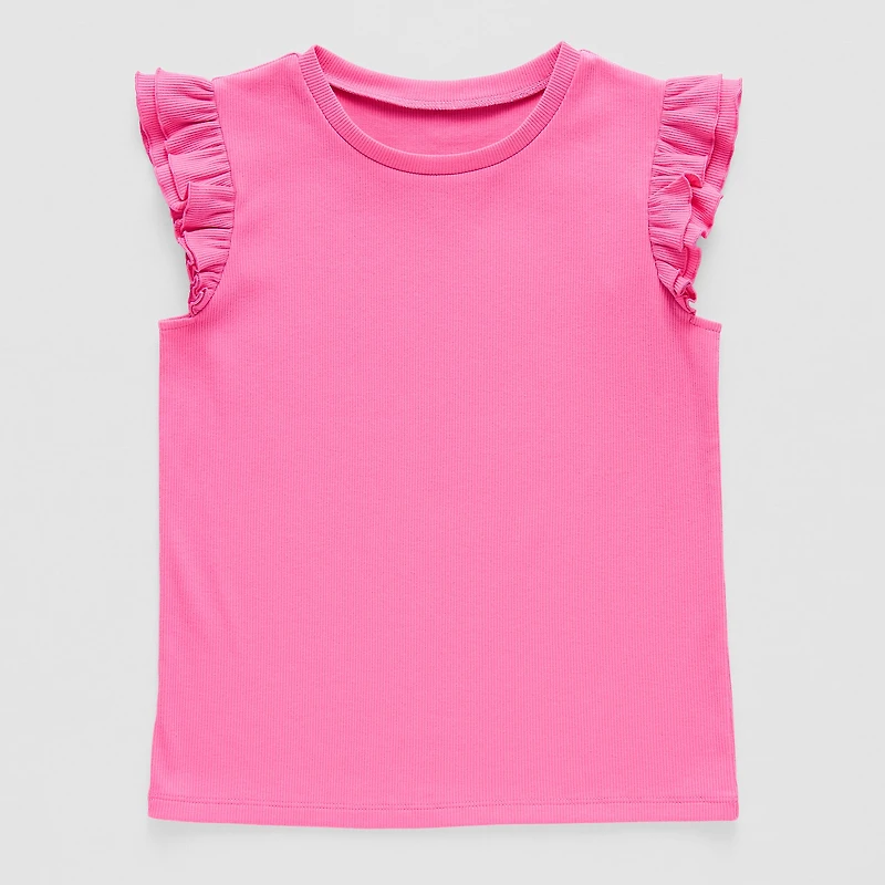 Thereabouts Little & Big Kid Girls Round Neck Short Sleeve T-Shirt